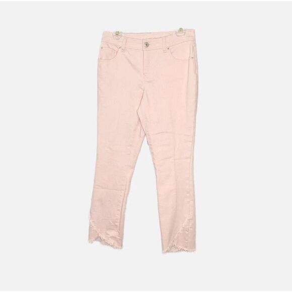 INC International Concepts INC Tulip-Hem Skinny Ankle Jeans (New Pale Blush, 4) - Picture 5 of 12
